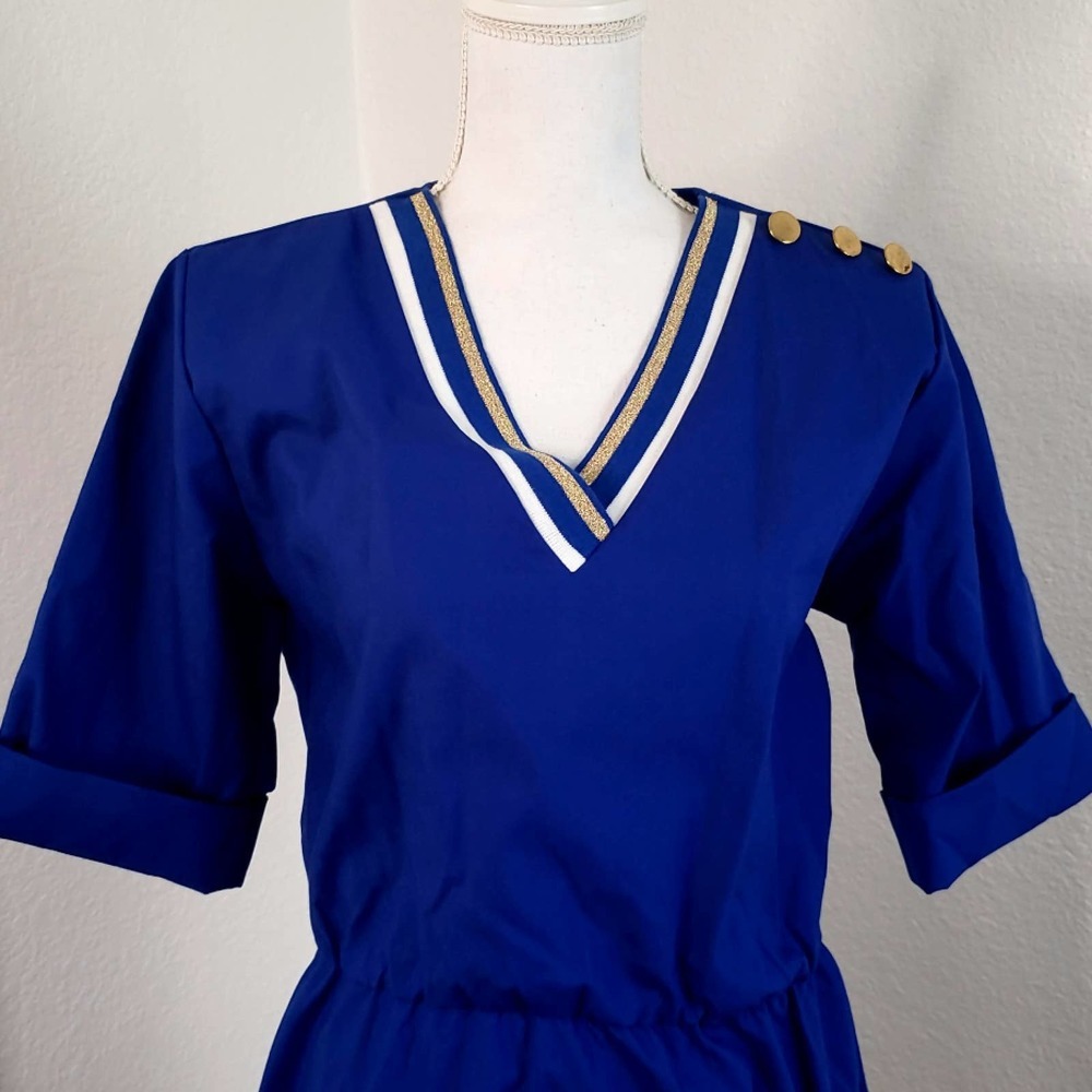 Vintage Village Fair Women's Blue Dress Size Small - Picture 3 of 9